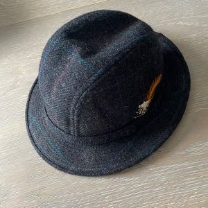 Churchill Ltd tweed Fedora hat, size S 6 3/4-6 7/8